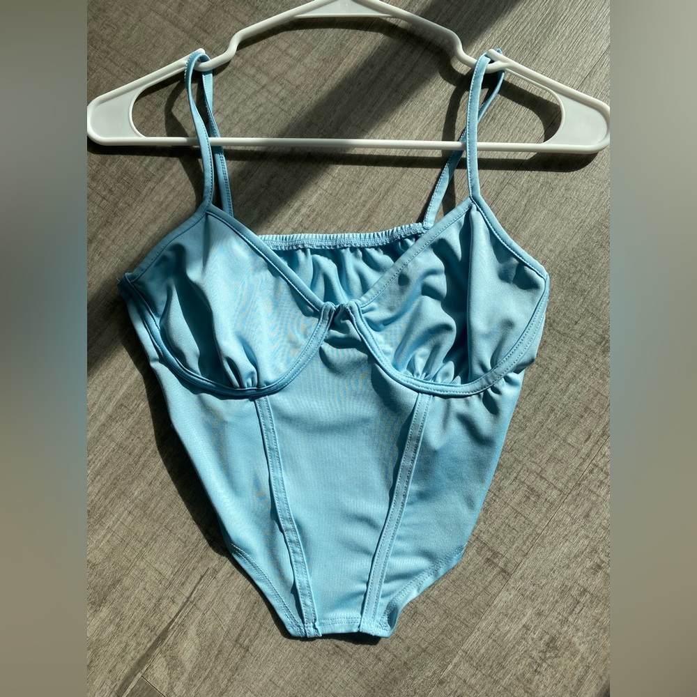 BLUE CORSET TOP